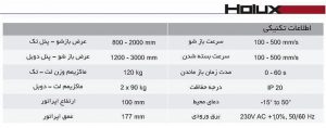 مشخصات فنی درب شیشه برقی کارخانه هالوکس